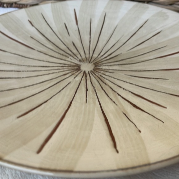 Pier 1 Sanctuary 11 1/2” Plate Serving Platter tan Brown - Picture 3 of 5